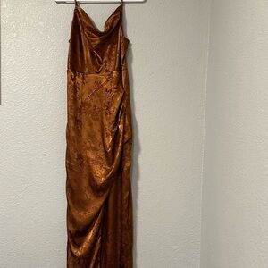 Lulu's Strapless Bronze Dress